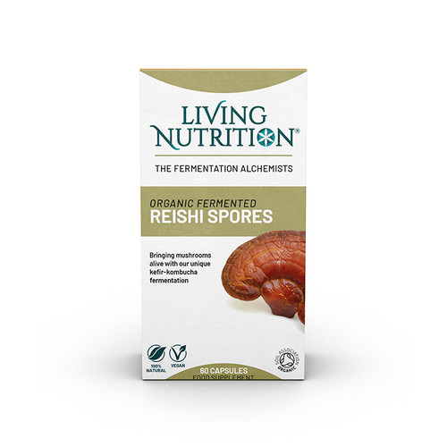 Living Nutrition Organic Fermented Reishi Spore - 60 capsules