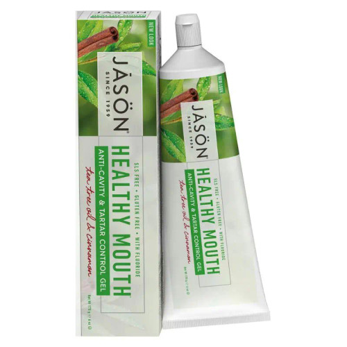 JĀSÖN Healthy Mouth Fluoride Free Tartar Control Toothpaste (Tea Tree Oil & Cinnamon) - 119g