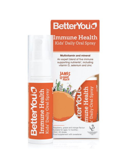 BetterYou Immune Health Kids Daily Oral Spray (Raspberry, Grape and Orange) - 25ml