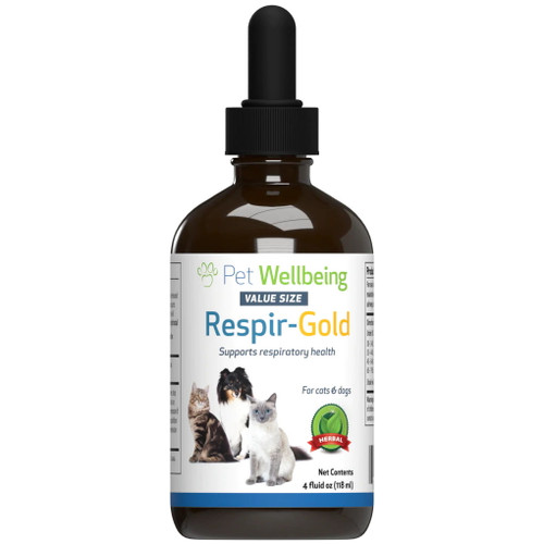 Pet Wellbeing Respir-Gold for Cats & Dogs - 118ml