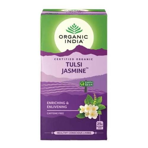 Organic India Tulsi Jasmine Green Tea - 25 Teabags - Best Before August 2022