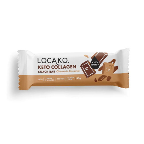 Locako Keto Collagen Snack Bar Box (Chocolate Caramel) - 40g x 15
