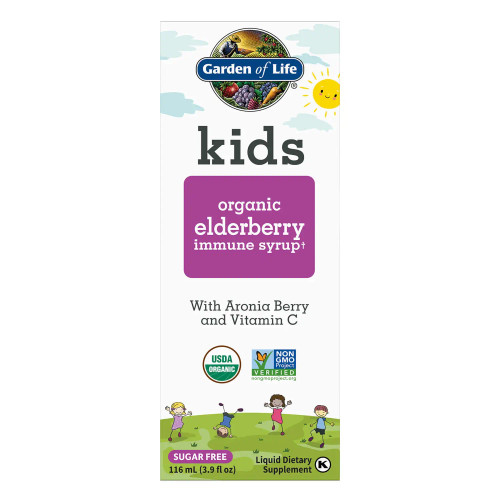 Garden of Life Kids Organic Elderberry Immune Syrup (with Vitamin C) - 116ml