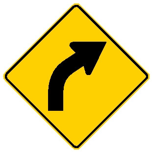 Right Curve Sign W1-2R MUTCD