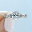 1.50 Ct. Oval Shape Moissanite Tacori Coastal Crescent Ribbon Twist Engagement Ring (P105OV8X6FW-M)