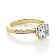 2.00 Ct. Round Moissanite Tacori Coastal Crescent Yellow Gold Engagement Ring (P1022RD8FY-M)