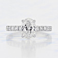 1.40 ct Oval Shape Earth Mined Diamond Micro-Prong White Gold Engagement Ring (2006283)