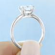 2 ct Radiant Cut Solitaire White Gold Engagement Ring (SO34)