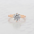 1.80 ct Round Shape Lab Cultivated Diamond Solitaire Rose Gold Engagement Ring (2006113)