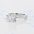 1.00 ct Round Shape Lab Cultivated Diamond Solitaire Platinum Engagement Ring (2006160)