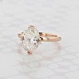 2.20 ct Oval Shape Lab Cultivated Diamond Solitaire Rose Gold Engagement Ring (2006103)