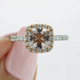 Rose Gold Morganite Engagement Ring (R829-4)