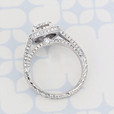 1.40 ct Round Shape Lab Cultivated Diamond Engraved Halo White Gold Engagement Ring (2006073)