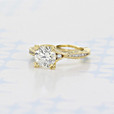 1.40 ct Round Shape Lab Cultivated Diamond Tacori Classic Crescent Yellow Gold Engagement Ring (2006133)