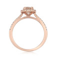 Oval Rose Gold Morganite Engagement Ring (R861-4)