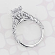 3.00 Ct. Oval Shape Moissanite Gabriel NY Prong White Gold Engagement Ring (2006097)