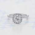 Halo Round Shape Diamond Engagement Ring (CR15HM)