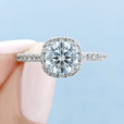 Lab Diamond Halo Engagement Ring (EV14-LD)