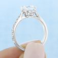 1.50 ct Round Pavé White Gold Engagement Ring (CR88)