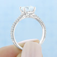 2 ct Round Triple Pavé White Gold Engagement Ring (CR159)