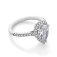 2 ct Pear Shape Halo White Gold Engagement Ring (31-799)