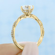 1 ct Round Twist Yellow Gold Engagement Ring (FG58)