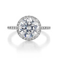 3.50 ct Round Halo Micro-Prong White Gold Engagement Ring (FG86A)