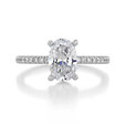 1.50 ct Oval Gabriel Hidden Halo White Gold Engagement Ring (ER13903-150)