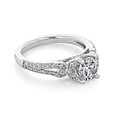 1 ct Round Micro-Prong Split Body White Gold Engagement Ring (FG436)