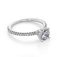 1 ct Round Micro-Prong White Gold Engagement Ring (BR0260)