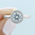 1 ct Danhov Classico Halo White Gold Engagement Ring (CL102)