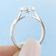 1 ct Round Bezel Solitaire White Gold Engagement Ring (SO49)