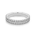 14K White Gold Double Row Diamond Band (LB246)