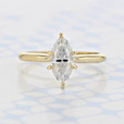 2.00 Ct. Marquise Shape Moissanite Solitaire Yellow Gold Engagement Ring (2006425)