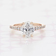 1.70 Ct. Oval Shape Earth Mined Diamond Micro-Prong Rose Gold Engagement Ring (2006620)