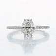 1.10 ct Oval Shape Lab Cultivated Simply Tacori White Gold Engagement Ring (2006806)