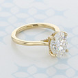 3.00 Ct. Oval Shape Moissanite Solitaire Yellow Gold Engagement Ring (2006765)