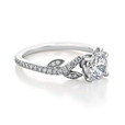 1 ct Round Micro-Prong Vine White Gold Engagement Ring (FG516)