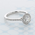 1.00 Ct. Round Shape Earth Mined Diamond Halo Platinum Engagement Ring (2006718)