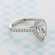 2.00 ct  Pear Shape Earth Mined Diamond Tacori Petite Crescent Platinum Engagement Ring (2006841)