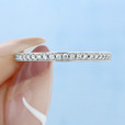 14K White Gold Pavé-Set Diamond Band (CJ113)