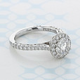 1.20 Ct. Round Shape Earth Mined Diamond Tacori Petite Crescent Platinum Engagement Ring (2006800)