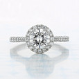 1.20 Ct. Round Shape Earth Mined Diamond Tacori Petite Crescent Platinum Engagement Ring (2006800)