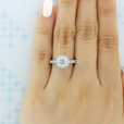 14K White Gold Round Halo Engagement Ring (FG475)