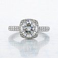 2.00 ct Round Shape Earth Mined Diamond Tacori Petite Crescent Platinum Engagement Ring (2006661)