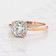 1.10 ct Round Shape Earth Mined Diamond Tacori Dantela Rose Gold Engagement Ring (2006551)