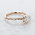 1.50 Ct. Round Shape Moissanite  Micro-Prong  Rose Gold Engagement Ring (2006560)