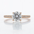 1.50 Ct. Round Shape Moissanite  Micro-Prong  Rose Gold Engagement Ring (2006560)