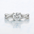 0.90 ct Round Shape Earth Mined Diamond Solitaire Platinum Engagement Ring (2006821)