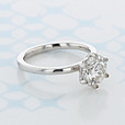 1.40 ct Round Shape Lab Cultivated Diamond Solitaire White Gold Engagement Ring (2006803)